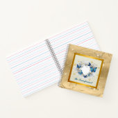 変容した引用文ハートと青い蝶 ノートブック (内部)