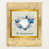 変容した引用文ハートと青い蝶 プランナー手帳 (正面)