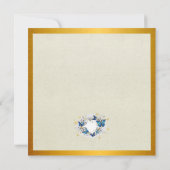 変容した引用文ハートと青い蝶 招待状 (裏面)