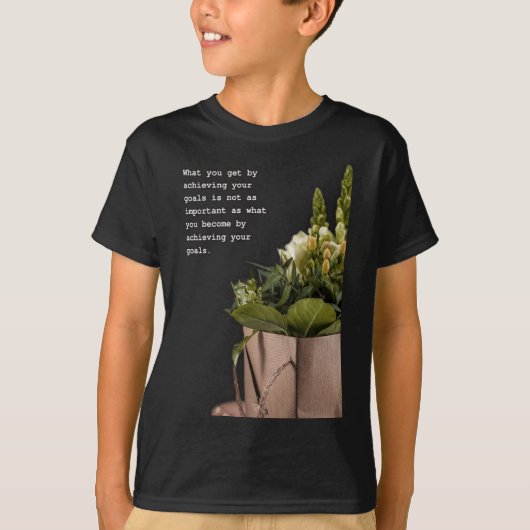 変容する旅感動的引用文アート Tシャツ (正面)
