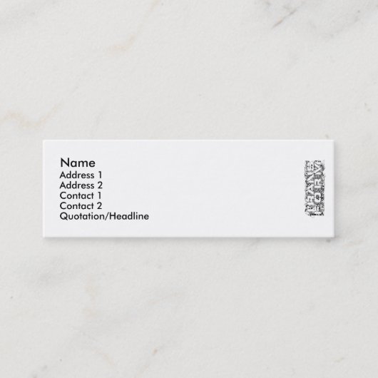 変形させて下さい スキニー名刺 (正面)