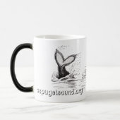 変形させるマグを遊んでいる3匹のシャチ モーフィングマグカップ (左)