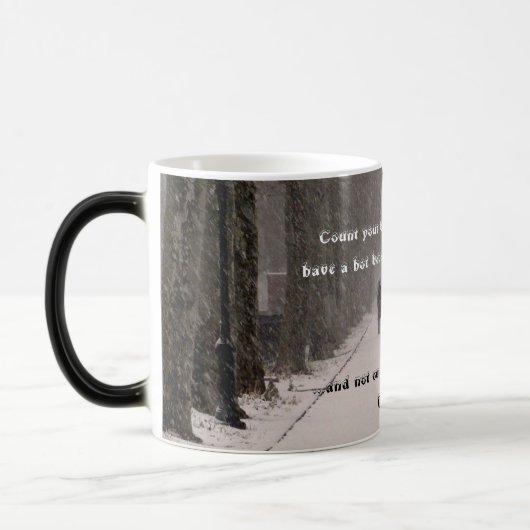 変形させるマグ! [あなたの恵みを数えて下さい] モーフィングマグカップ (左)