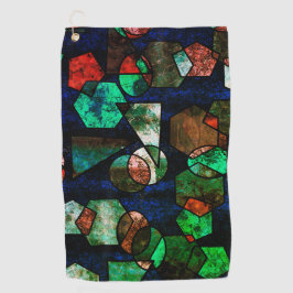 変形したテクスチャを持つ不規則なジオメトリ形状 ゴルフタオル