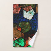 変形したテクスチャを持つ不規則なジオメトリ形状 バスタオルセット (ハンドタオル)