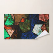 変形したテクスチャを持つ不規則なジオメトリ形状 バスタオルセット (ハンドタオル)