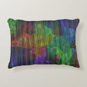 変形した線の下の派手なストライプ色の斑点 アクセントクッション (正面)