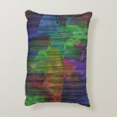 変形した線の下の派手なストライプ色の斑点 アクセントクッション (裏面(縦))