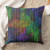 変形した線の下の派手なストライプ色の斑点 クッション (ブランケット)