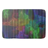 変形した線の下の派手なストライプ色の斑点 バスマット (正面)
