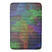 変形した線の下の派手なストライプ色の斑点 バスマット (正面縦)