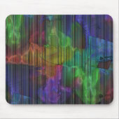 変形した線の下の派手なストライプ色の斑点 マウスパッド (正面)