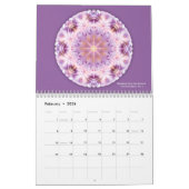 変形のカレンダーのハートからの曼荼羅 カレンダー (2月 2026)