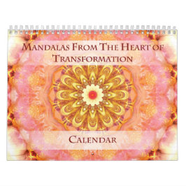 変形のカレンダーのハートからの曼荼羅 カレンダー