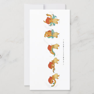 変形-肩をすくめるしぐさの島の挨拶状 カード