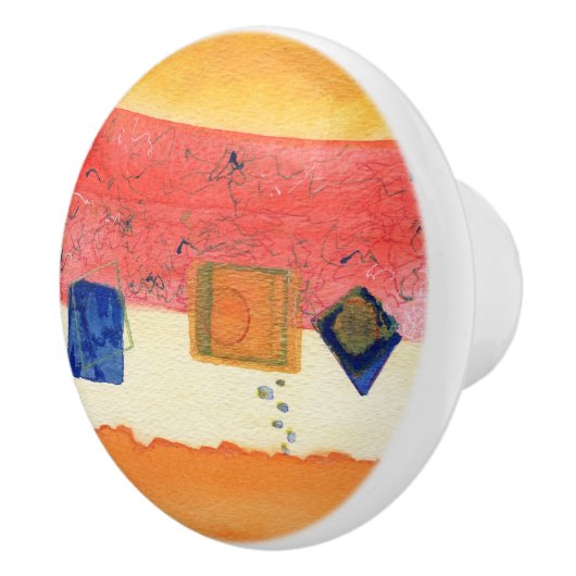 変態の抽象美術の陶磁器の引出しの引き セラミックノブ (右)