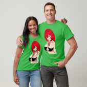 変態アニメの女の子 笑える Tシャツ (ユニセックス)