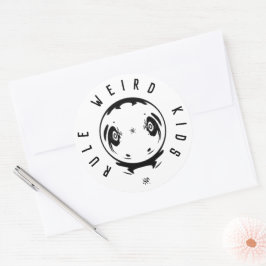 変態モットー風変わり（キッズルール） 1 ラウンドシール