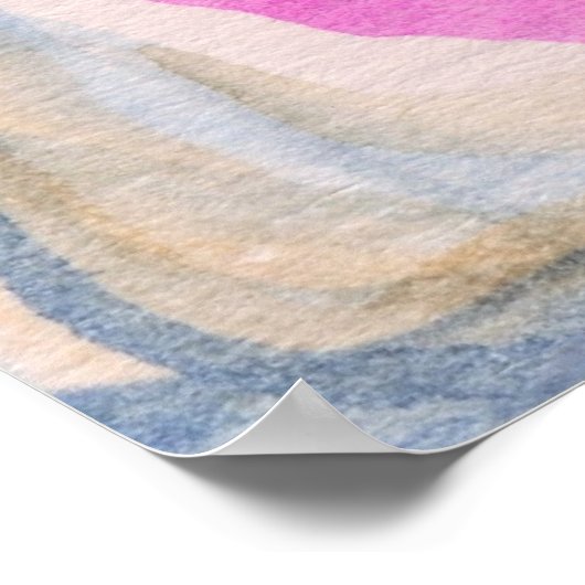 変態レインボーウーマンウォーター絵画カラー ポスター (角)