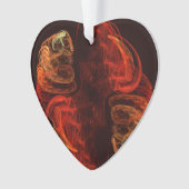 変態抽象芸術アートアクリルハート オーナメント (正面)