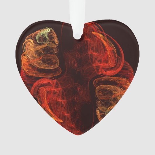 変態抽象芸術アートアクリルハート オーナメント (正面)