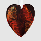 変態抽象芸術アートアクリルハート オーナメント (正面)