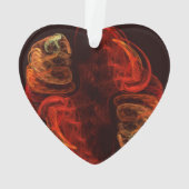 変態抽象芸術アートアクリルハート オーナメント (裏面)