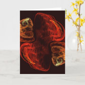 変態抽象芸術アートグリーティングカード カード (黄色い花)