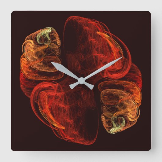 変態抽象芸術アートスクエア スクエア壁時計 (正面)