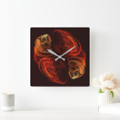 変態抽象芸術アートスクエア スクエア壁時計 (ホーム)