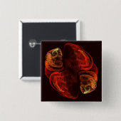 変態抽象芸術アートボタン(四角) 缶バッジ (正面&裏面)
