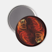 変態抽象芸術アートラウンドマグネット マグネット (正面/裏面)