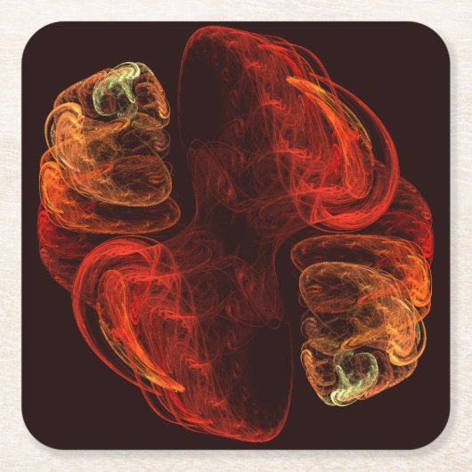 変態抽象芸術術 スクエアペーパーコースター (正面)