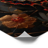 変成エレガンス – バタフライデジタルアート ポスター (角)