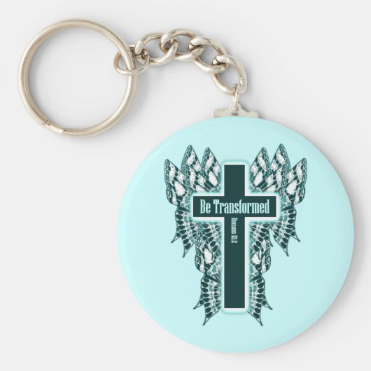 変換される – ローマ12:2 キーホルダー (正面)