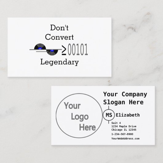 変換しない 名刺 (正面/裏面)