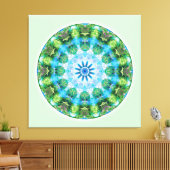 変換のハートからのマンダラNo. 6 キャンバスプリント (インサイチュ (リビング))