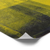 '変換'ブラックとイエローの抽象芸術アートプリント ポスター (角)