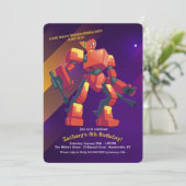 変換ロボット誕生日招待状 招待状 (スタンド正面)