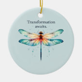 変換待ち – ドラゴンカラフルフライ セラミックオーナメント (正面)