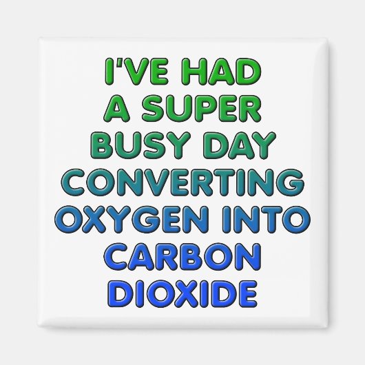 変換酸素おもしろい冷蔵庫用マグネット マグネット (正面)