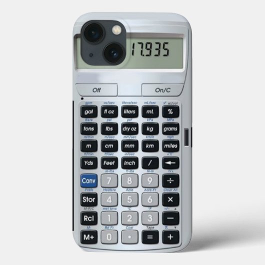 変換電卓の電話ケース Case-Mate iPhoneケース (裏面)