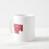 変換:アップグレード。繁栄する。勝て! コーヒーマグカップ (正面左)