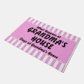 変更おばあちゃんの名前がピンクの滞在で発生 ドアマット (アングル)