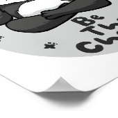 変更かわいいパンダおもしろいヨガポーズ ポスター (角)