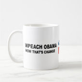 -変更があるのでオバマを弾劾して下さい コーヒーマグカップ (左)