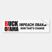 -変更があるのでオバマを弾劾して下さい バンパーステッカー (正面)
