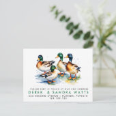 変更されたアドレス私たちは発表ダックスを移動した 案内ポストカード (スタンド正面)