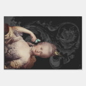 変更された若いマリー・アントワネットポートレート ラッピングペーパーシート (正面)