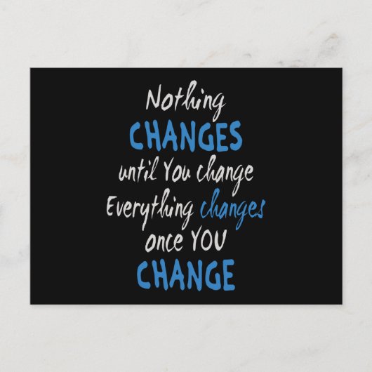 変更するまで何も変わらない ポストカード (正面)